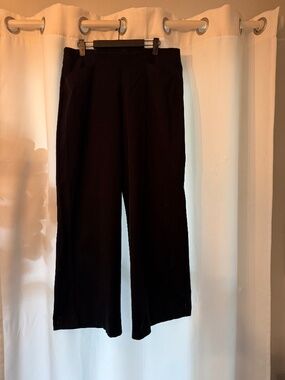 OLD NAVY HIGH RISE, PIXIE WIDE LEG- BLACK - SIZE L